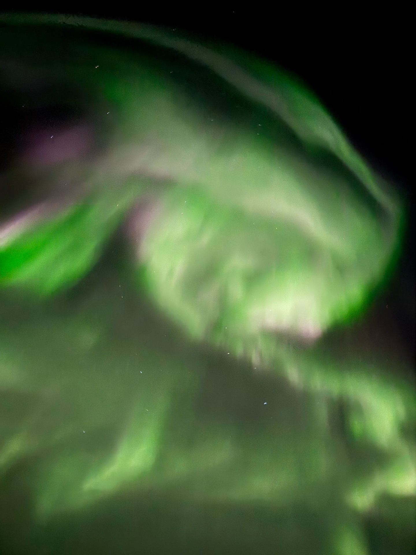 Northern lights above a glass igloo in Finnish Lapland